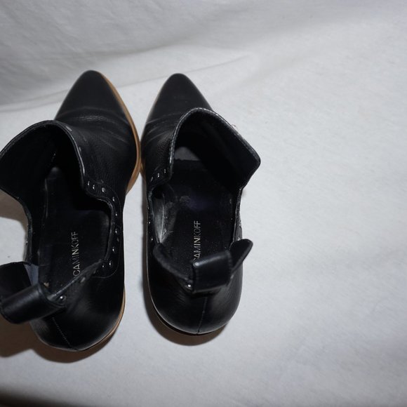 REBECCA MINKOFF Lana Black Studded Bootie split shaft Shootie sz. 8 Cuban heel - Picture 15 of 16